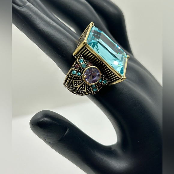 Vintage Heidi Daus Conscious Coupling Aqua Ring - Picture 3 of 9